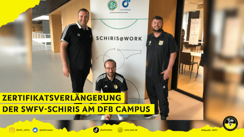 v.l.n.r.: Stefan Kopf, Hüseyin Dogan und Jens Schmitt am DFB-Campus