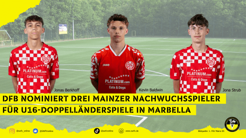 Die drei Mainzer bei der U16-Nationalmannschaft