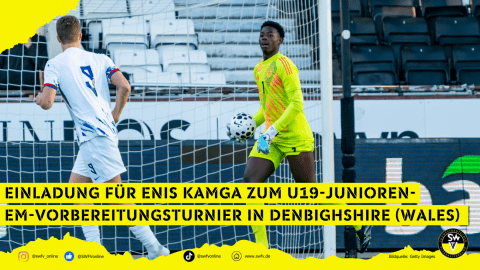 Enis Kamga im Spiel gegen die Norwegische U19-Nationalmannschaft am 14.10.2025