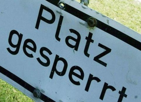 Platz gesperrt