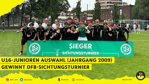U16-Siegermannschaft des SWFV