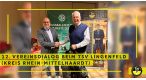 Vereinsdialog beim TSV Lingenfeld - Steffen Vogt (li. - Vorstand Sport beim TSV Lingenfeld) und Dr. Hans-Dieter Drewitz (re. - SWFV-Präsident) bei der Geschenkübergabe Vereinsdialog TSV Lingenfeld