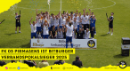 FK 03 Pirmasens ist Bitburger Verbandspokalsieger 2025 FK 03 Pirmasens bei der Pokalübergabe - jubelnd auf dem Siegerpodest
