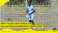 Enis Kamga im Trikot der Nationalmannschaft