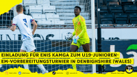 Enis Kamga im Spiel gegen die Norwegische U19-Nationalmannschaft am 14.10.2025 Enis Kamga im Spiel gegen die Norwegische U19-Nationalmannschaft am 14.10.2025