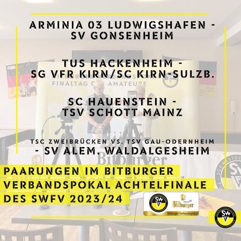 Bitburger Verbandspokal Achtelfinale
