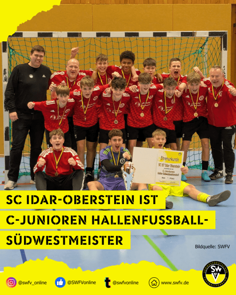 Hallenfußball Südwestmeister C-Junioren
