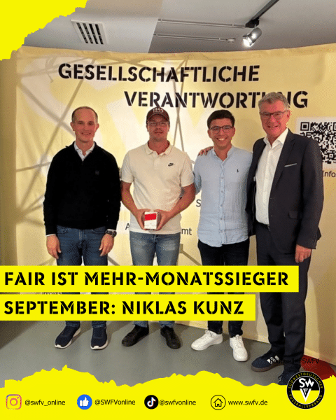 Fair ist mehr-Monatssieger September, Niklas Kunz Fair ist mehr-Monatssieger September, Niklas Kunz