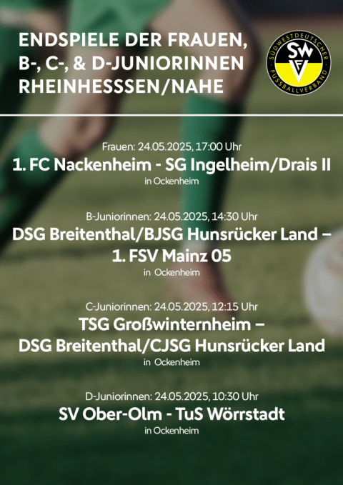 Endspiele Frauen- und Mädchenfußball Rheinhessen Nahe 2025
