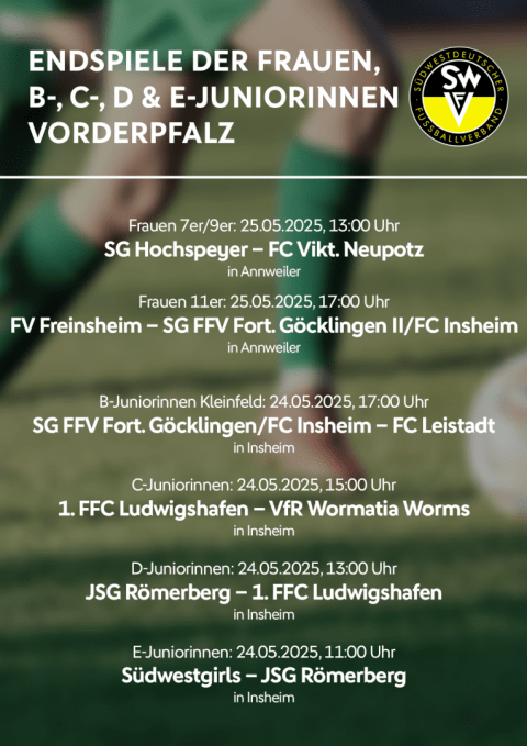 Endspiele Frauen- und Mädchenfußball Vorderpfalz 2025