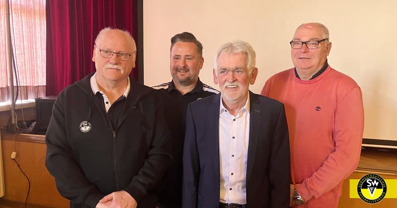 Klaus Brendel ( Silber), Heinz Mohaupt ( Bronze), Bernhard Schäfer ( Ehrenbrief), Thomas Knecht-Jentzsch (Gold). Ehrungen beim Kreistag 2024 im Kreis Rhein-Pfalz