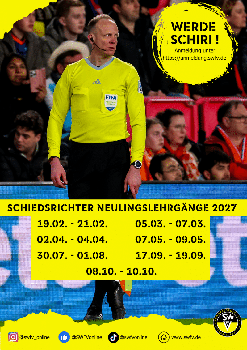 Schiedsrichter Neulingslehrgänge 2027